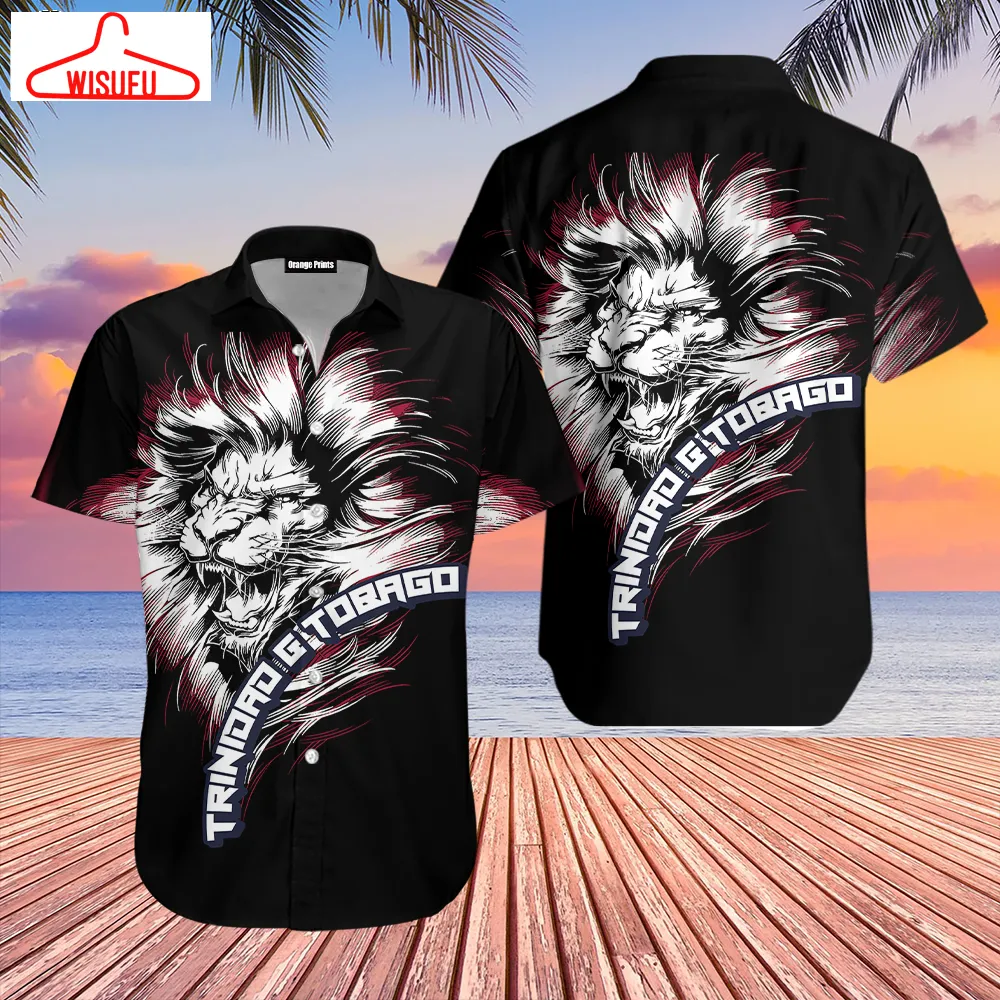 Trinidad And Tobago Lion Black Hawaiian Shirt, New Fashion Gifts