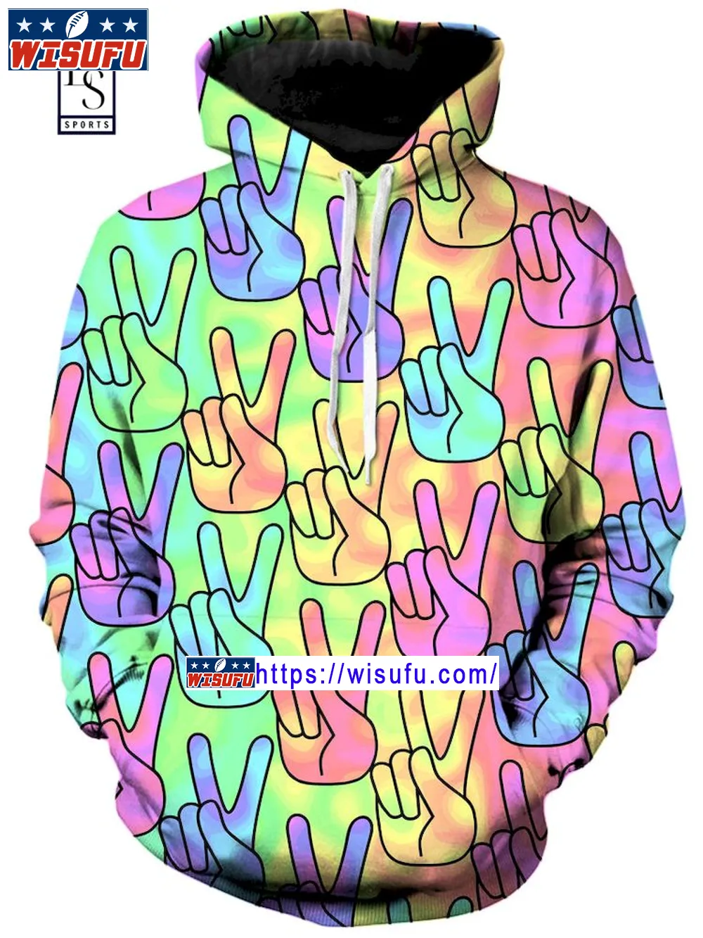 Trippy Peace Signs Unise-x Hoodie