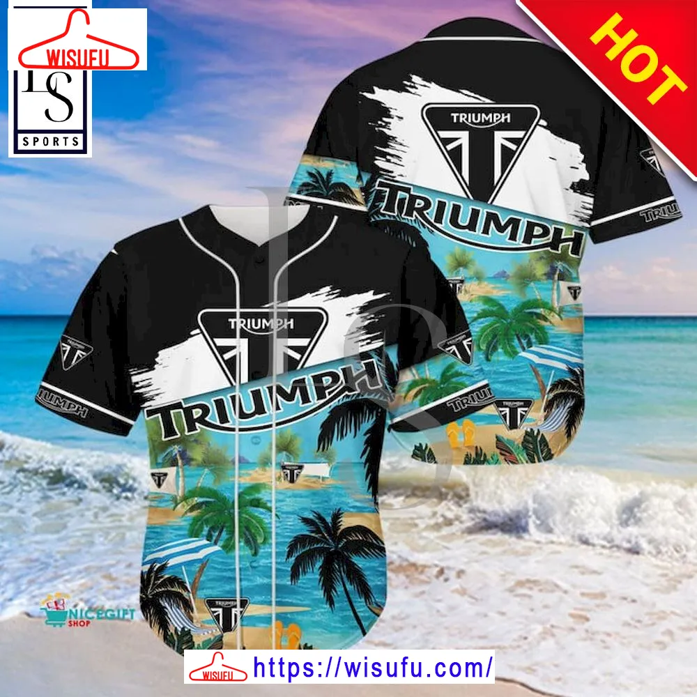 Triumph Motorcycles Aloha Island Baseball Jersey, New Fashion Gifts