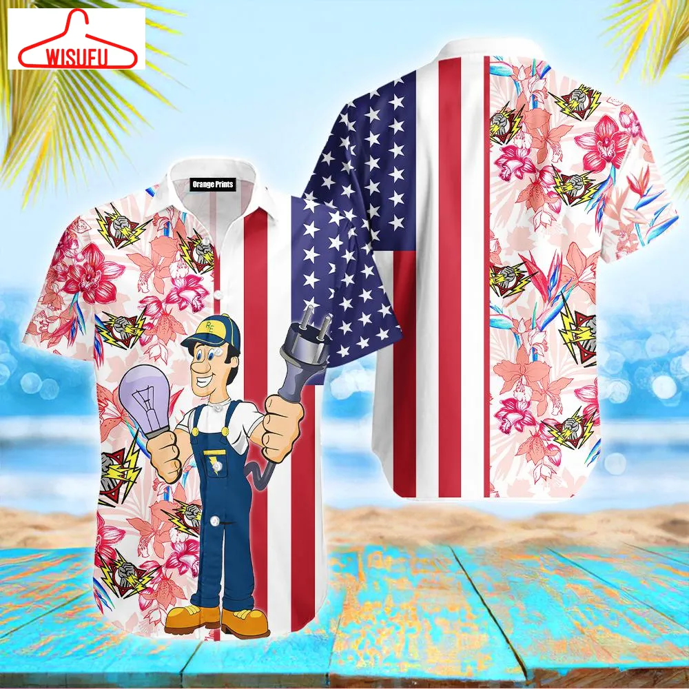 Tropical Electrician Flag Hawaiian Shirt - For Men & Women - New Winter Fashion Shirt Gift For Family, New Fashion Gifts Vtbl20163