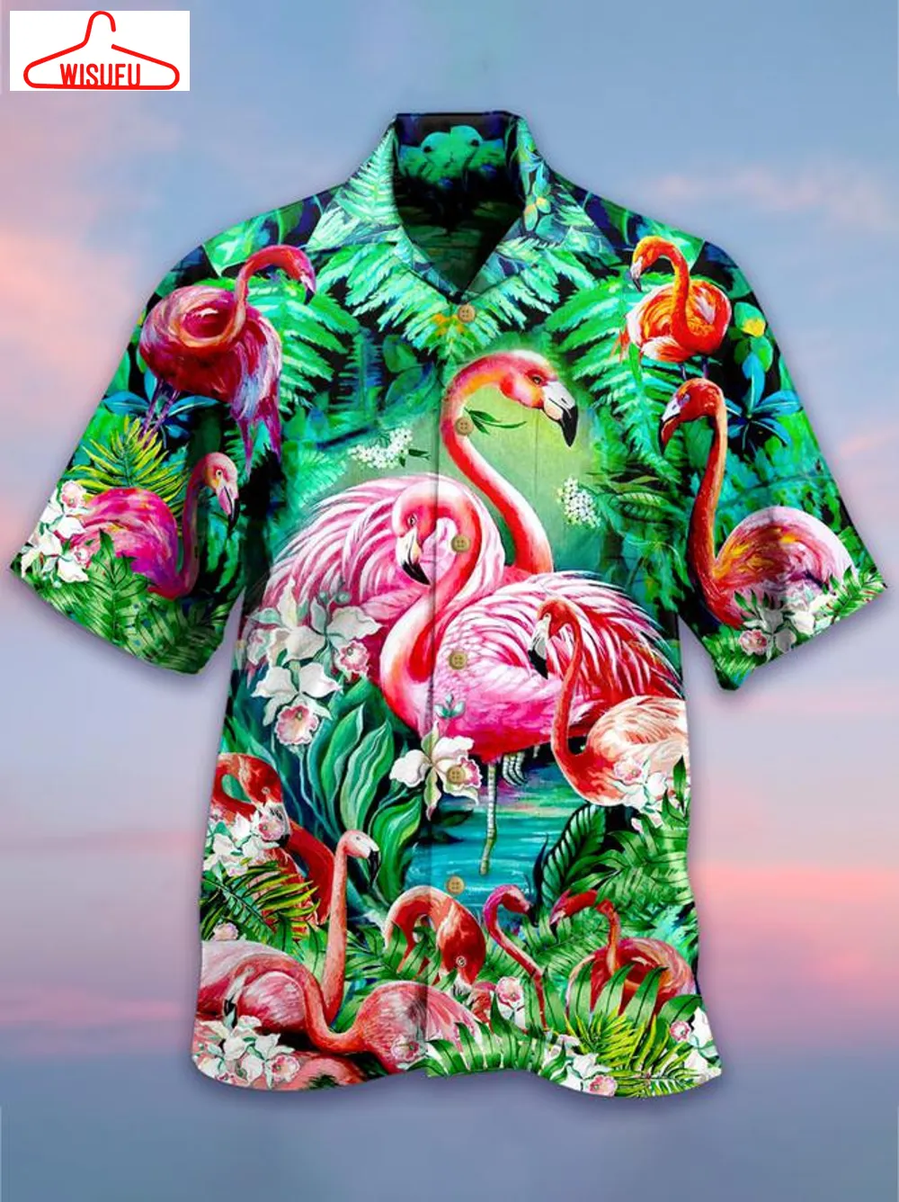 Tropical Flamingo Hawaiian Shirt - Hawaiian Shirt For Men - Hawaiian Shirt For Women - Hw3605