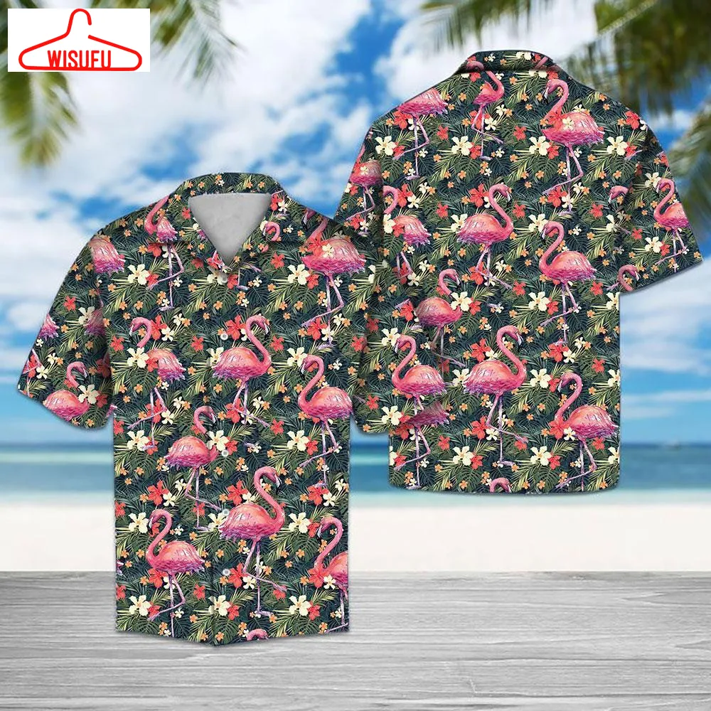 Tropical Flamingo Hawaiian Shirt - Hawaiian Shirt For Men - Hawaiian Shirt For Women - Hw4323