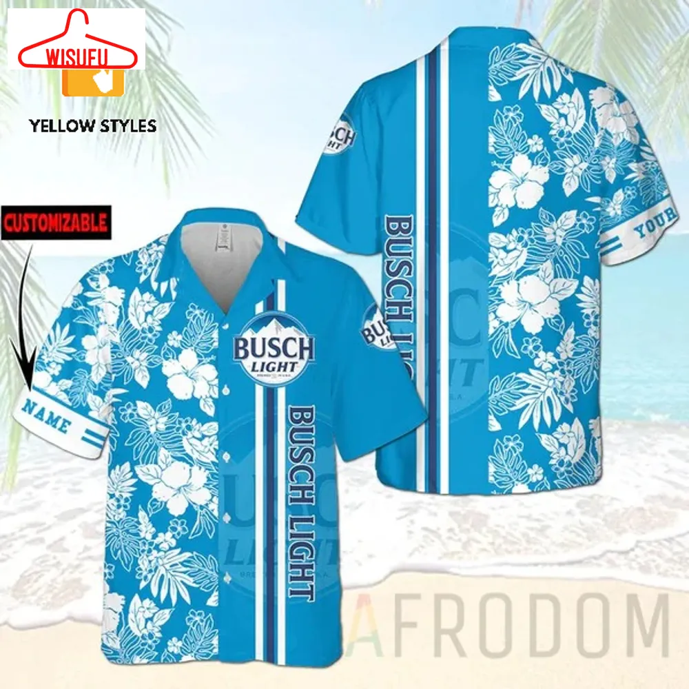 Tropical Hibiscus Busch Light Personalized Hawaii Shirt, New Fashion Gifts