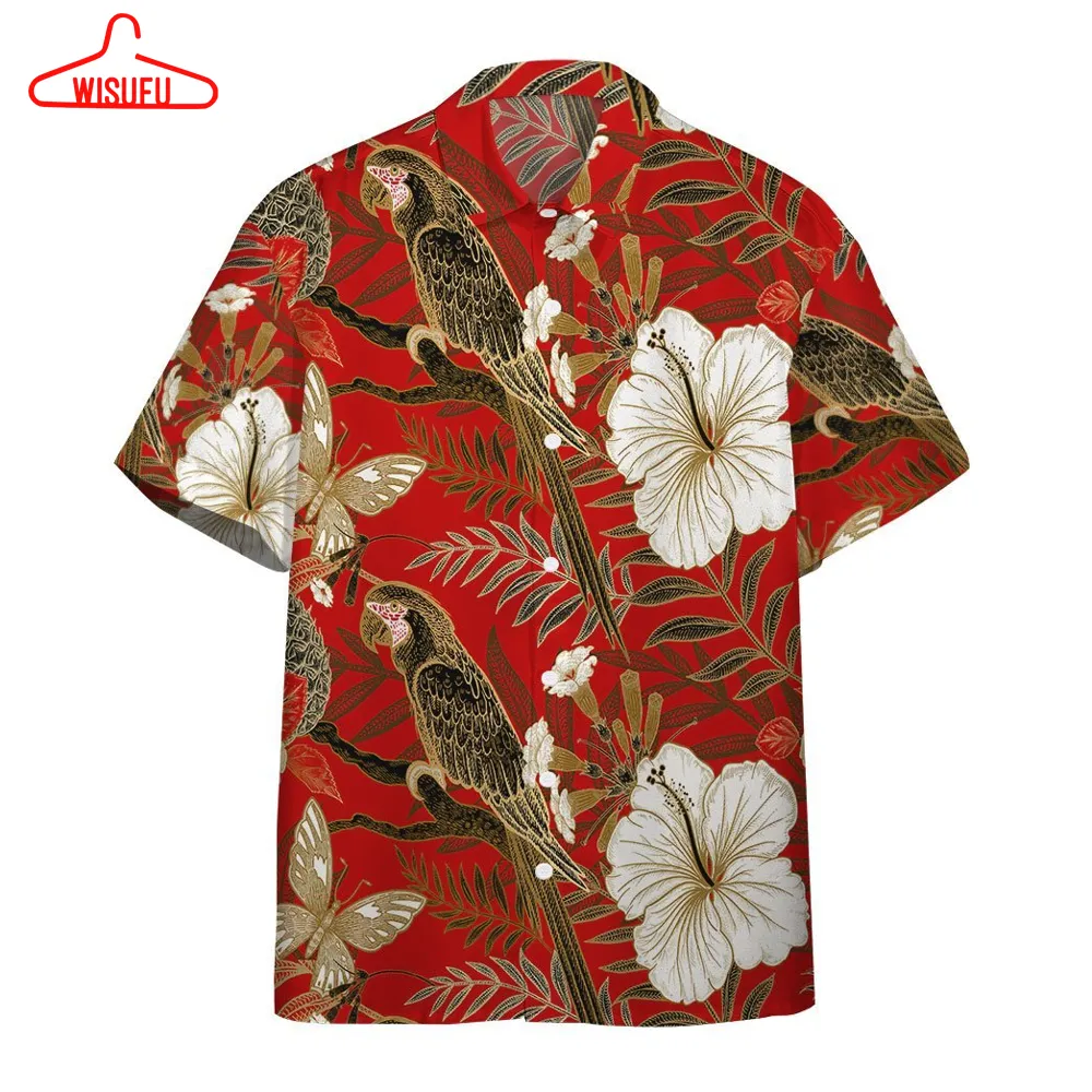 Tropical Parrot Hawaiian Shirt - For Men & Women - Adult - Hw6468, New Hawaiian Holiday Outfits, New Fashion Gifts