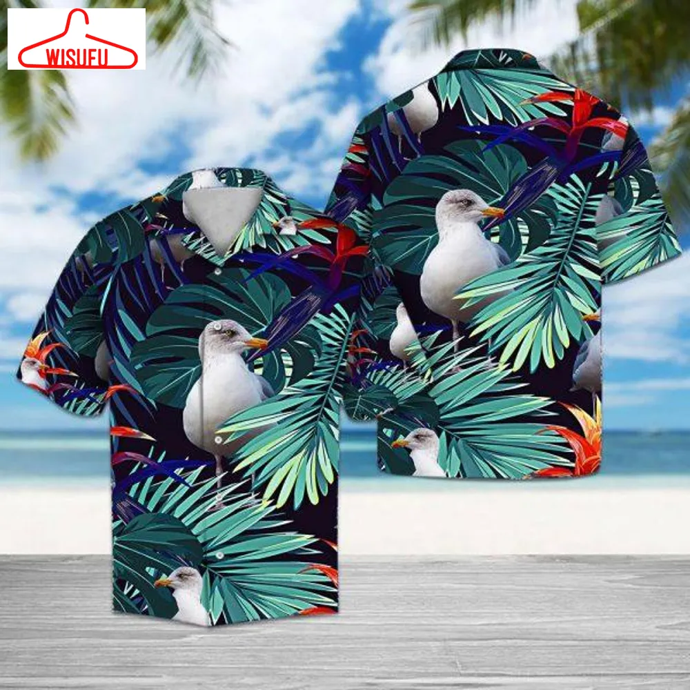 Tropical Seagull Hawaiian Shirt - For Men & Women - New Winter Fashion Shirt Gift For Family, New Fashion Gifts Vtbl12797