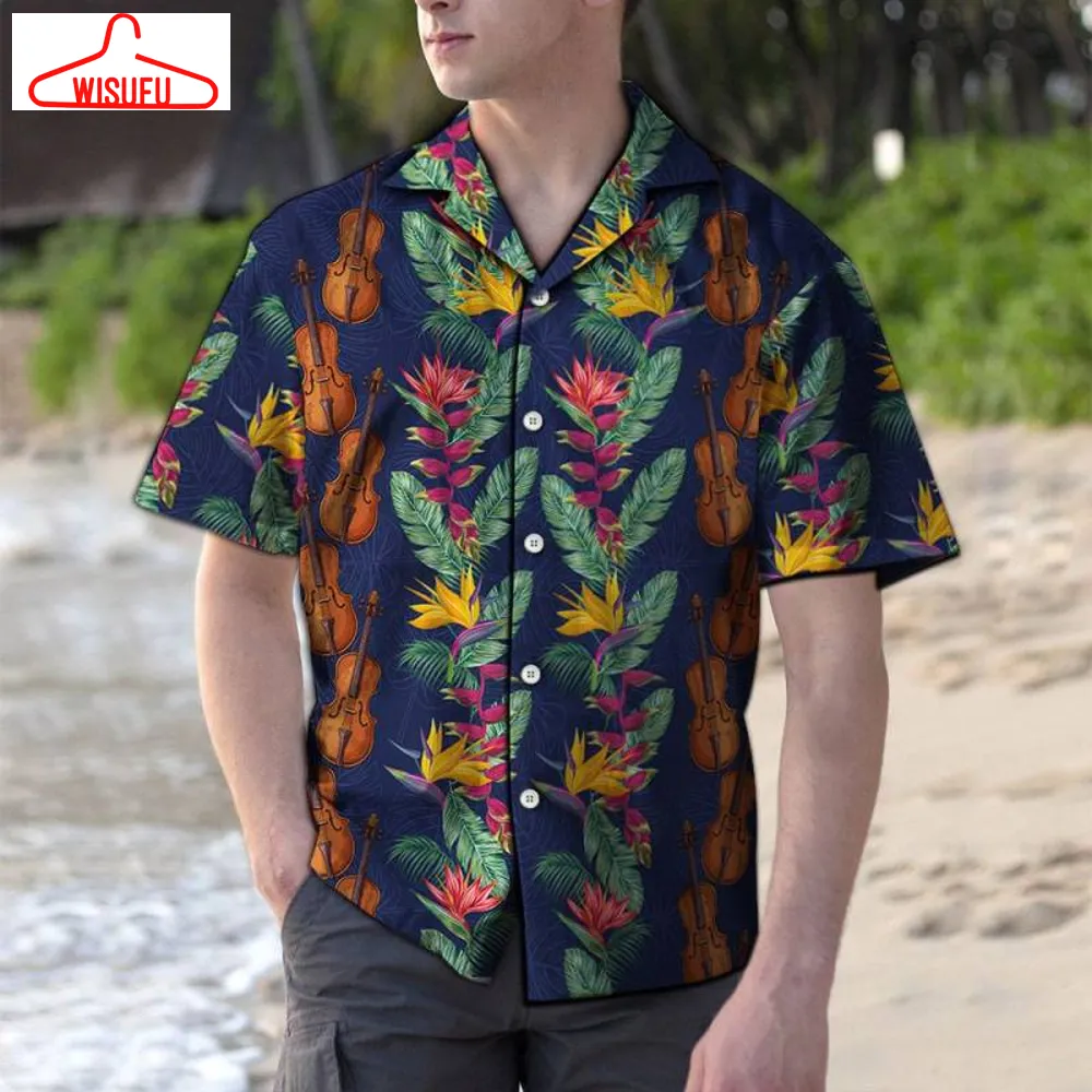 Tropical Violin H4815 - Hawaiian Shirt, New Hawaiian Holiday Outfits, New Fashion Gifts