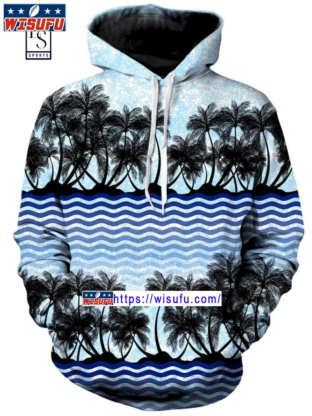 Tropical Waves Unis-ex Hoodie