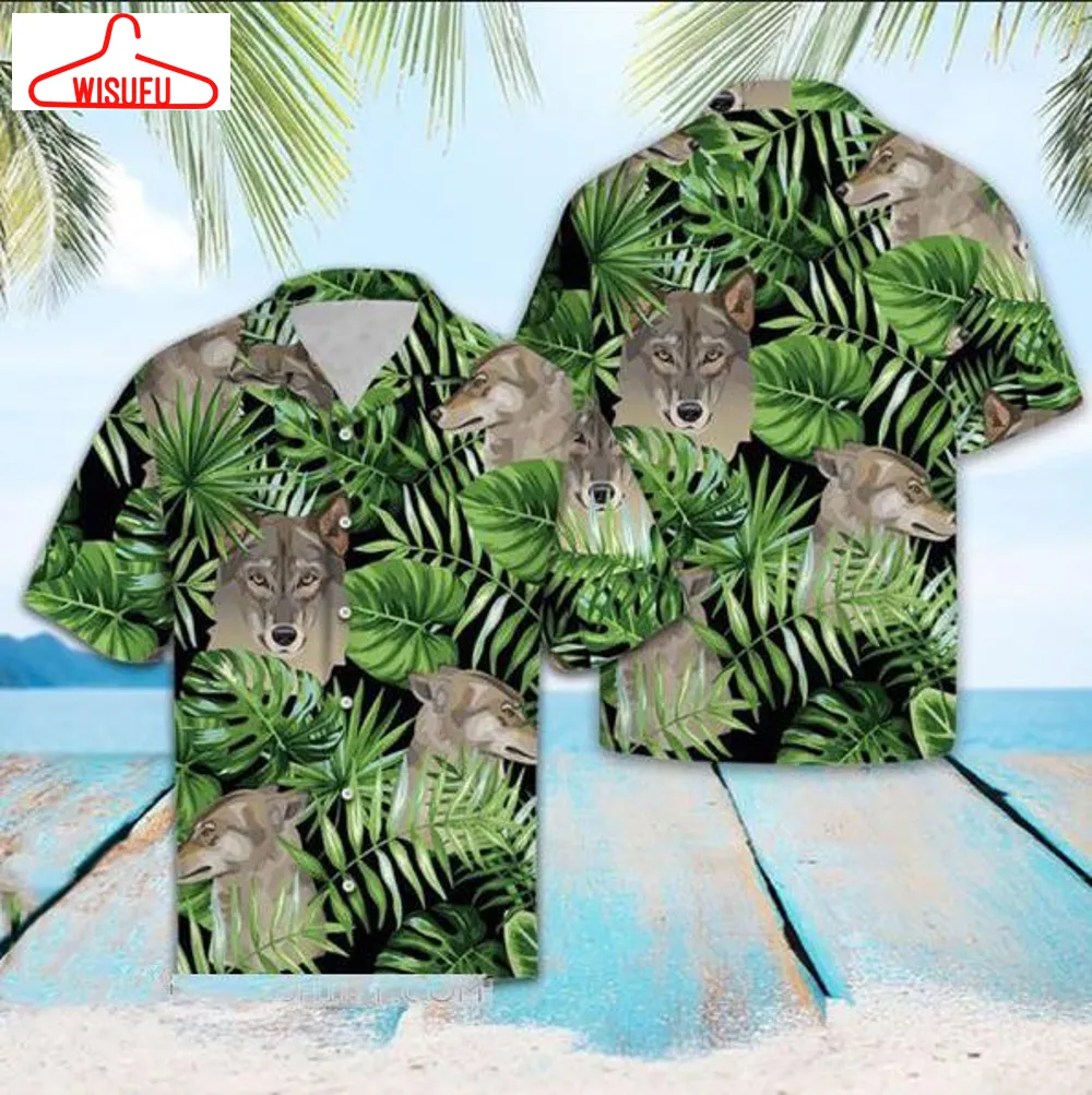 Tropical Wolf Hawaiian Shirt - For Men & Women - New Winter Fashion Shirt Gift For Family, New Fashion Gifts