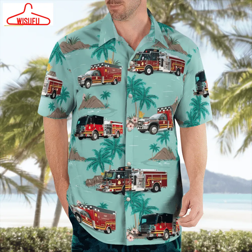 Troy Fire Protection District Shorewood Illinois Hawaiian Shirt, New Fashion Gifts