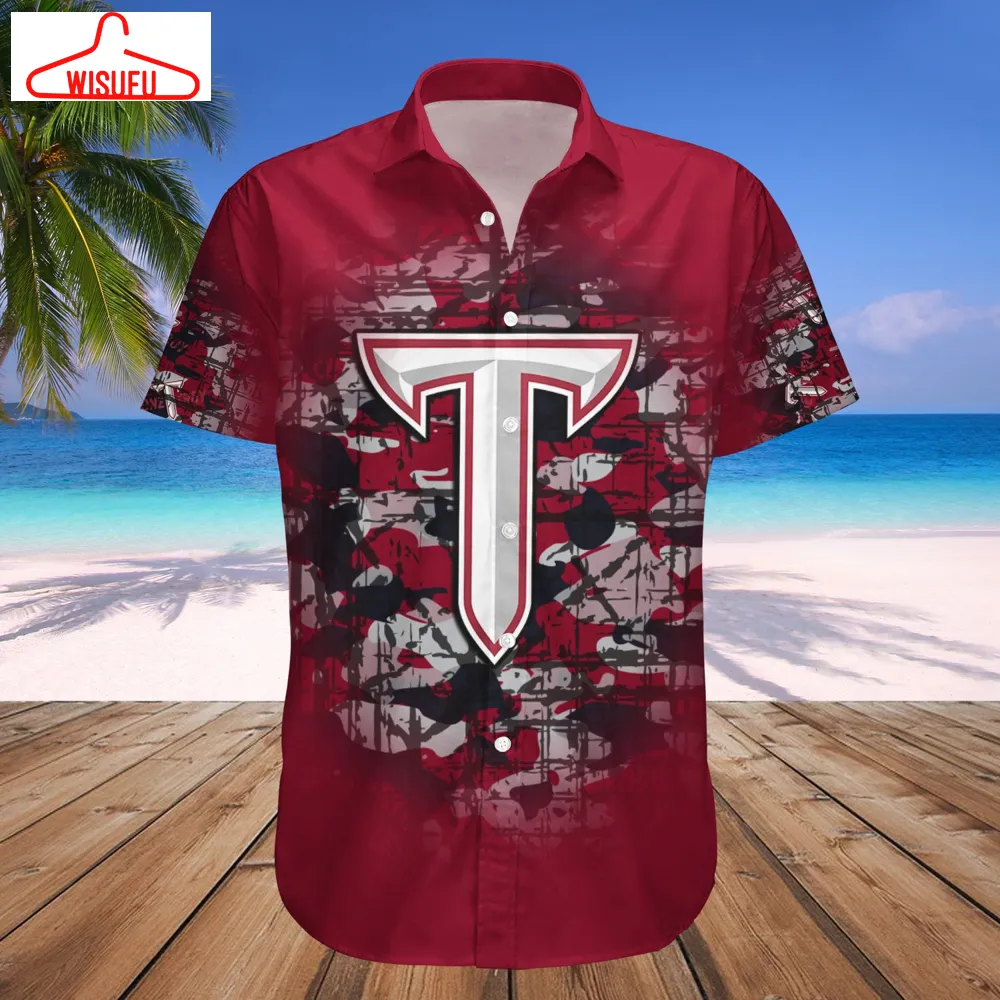 Troy Trojans Camouflage Vintage Hawaiian Shirt, New Fashion Gifts