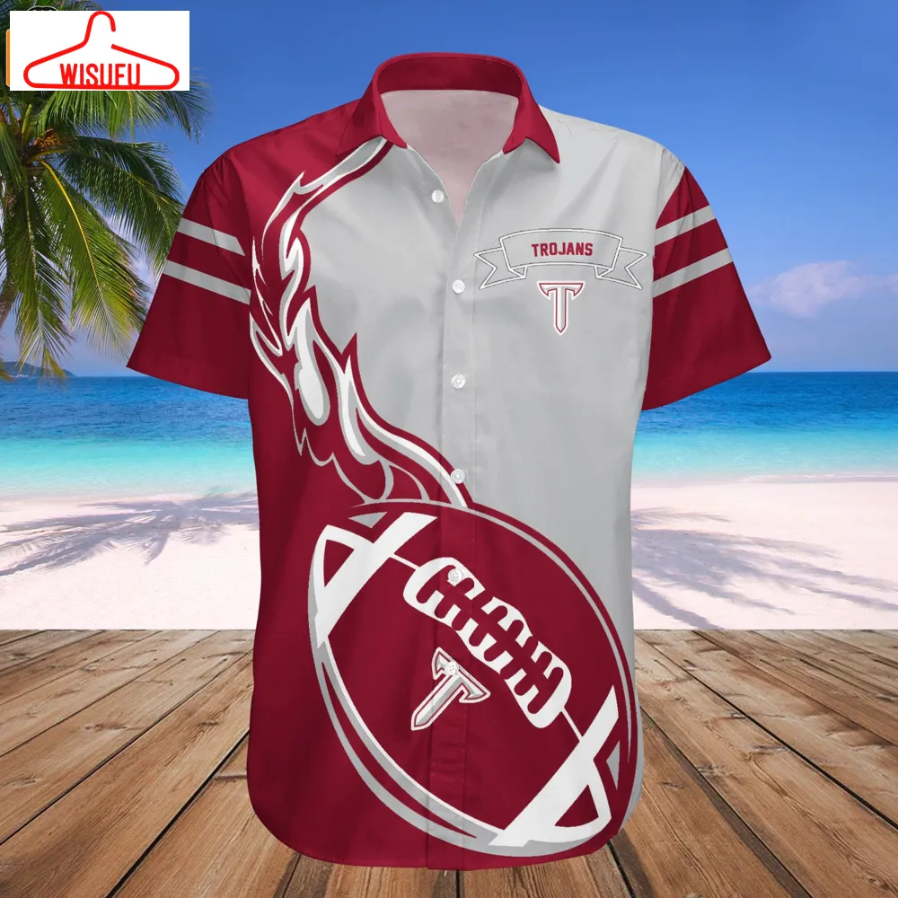 Troy Trojans Flame Ball Hawaiian Shirt, New Fashion Gifts