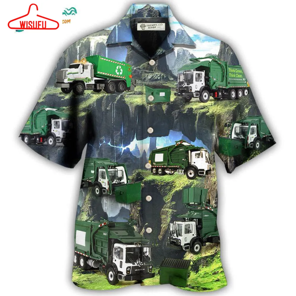 Truck Us Waste Collector Style Hawaiian Shirt- Wisufu Aloha