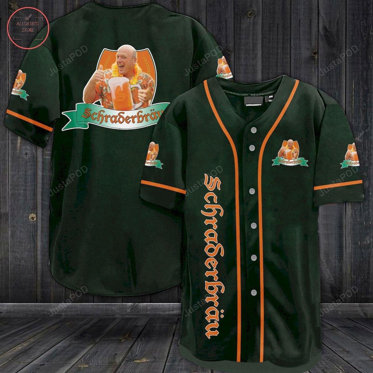 TukiniStore Schraderbrau Beer Baseball Jersey