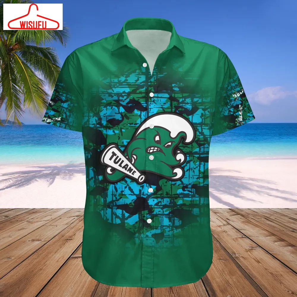 Tulane Green Wave Camouflage Vintage Hawaiian Shirt, New Fashion Gifts