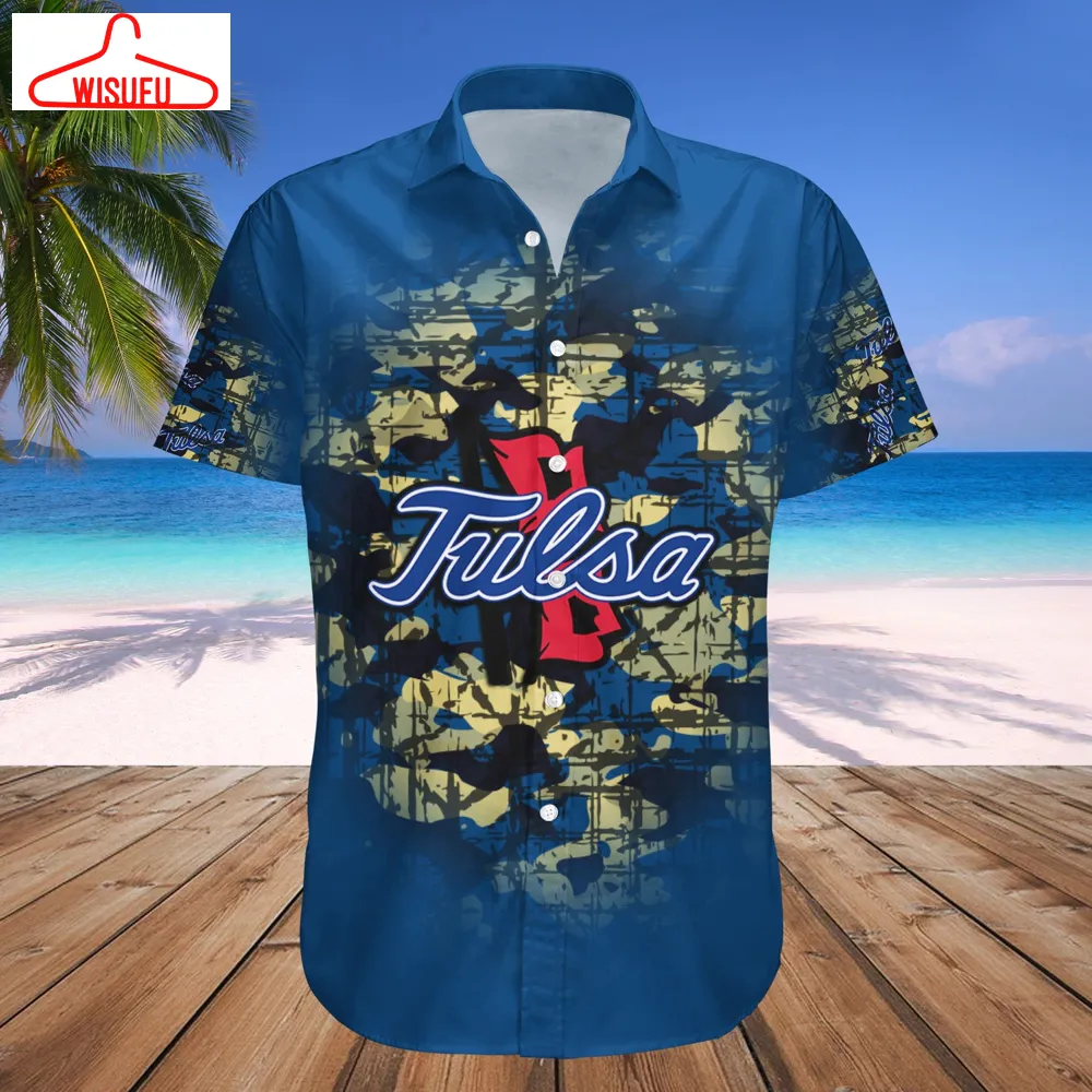 Tulsa Golden Hurricane Camouflage Vintage Hawaiian Shirt, New Fashion Gifts