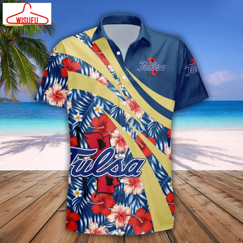 Tulsa Golden Hurricane Hibiscus Sport Hawaiian Shirt, New Fashion Gifts