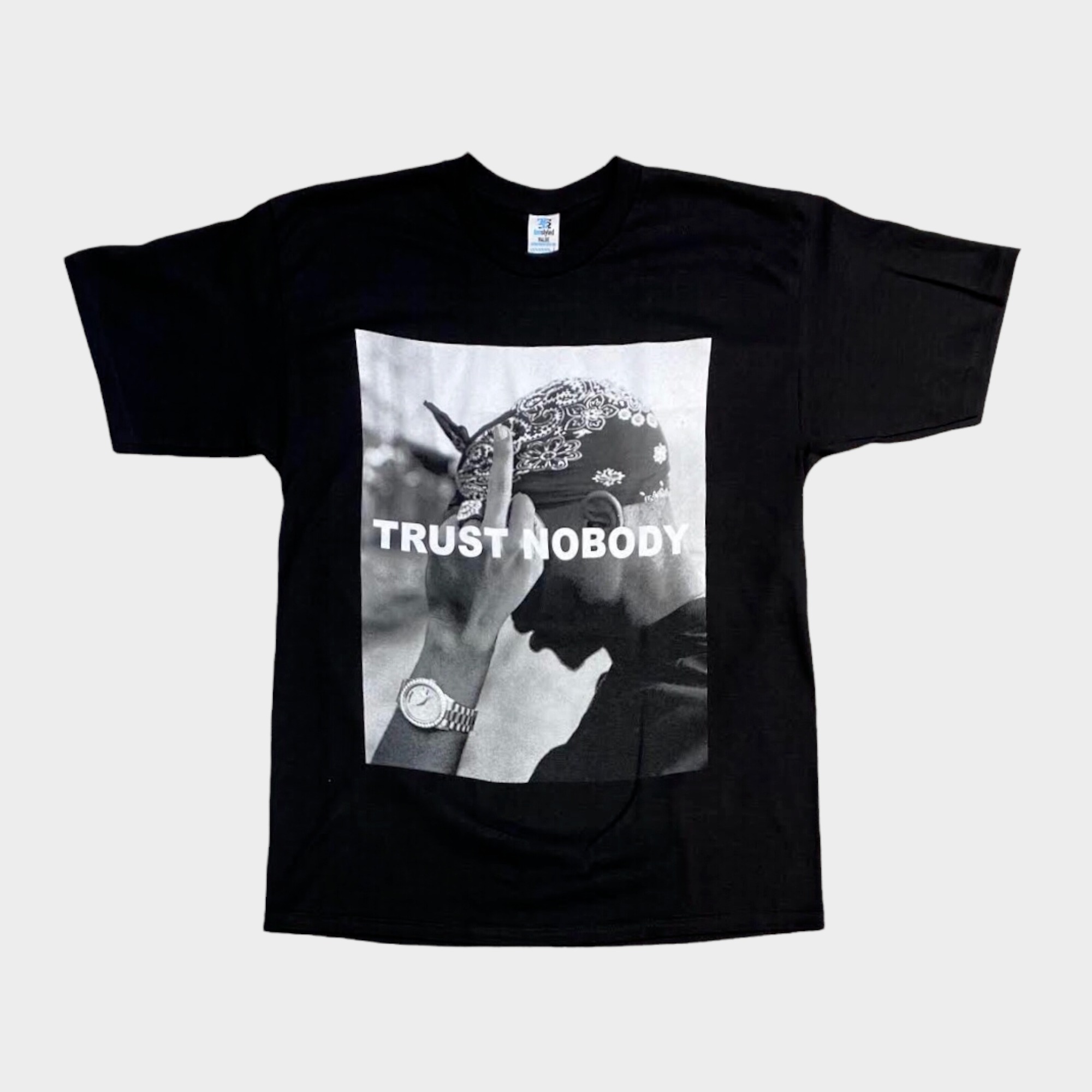 Tupac FU Trust Nobody Unisex Black Graphic T-Shirt