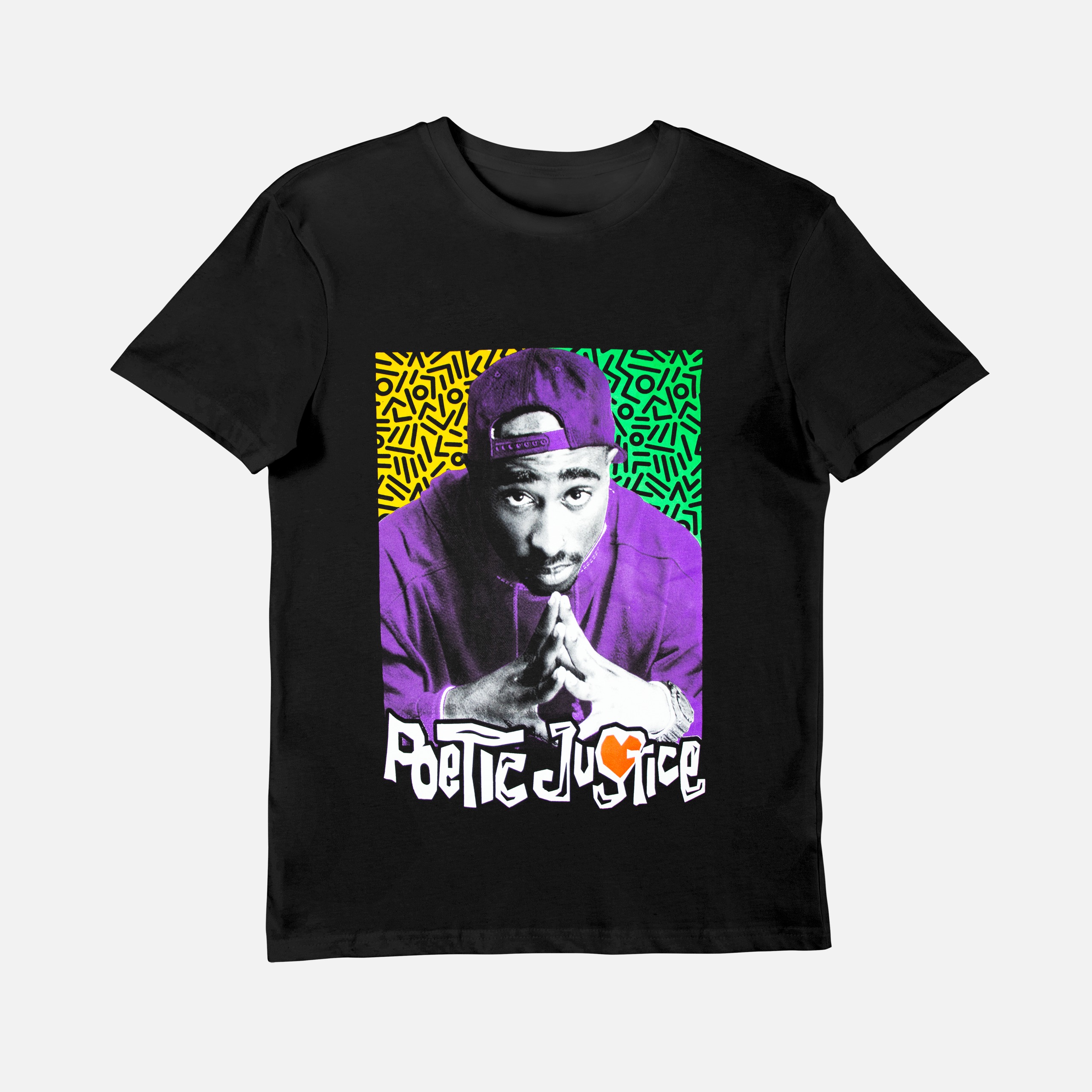 Tupac Poetic Justice Unisex Black Graphic T-Shirt