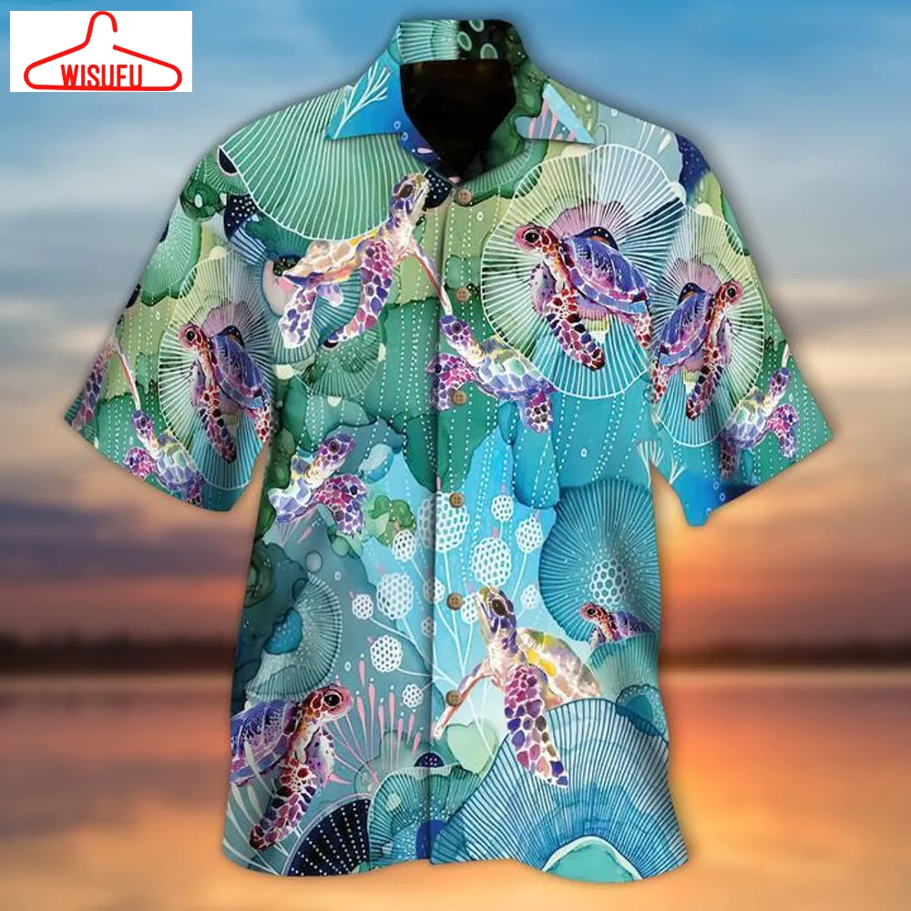 Turtle Coral Hawaiian Shirt