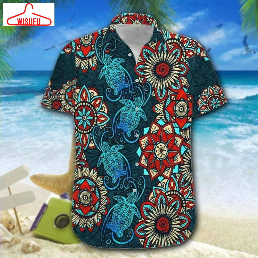 Turtle Mandala Cool Art Hawaiian Shirt - For Men & Women - New Winter Fashion Shirt Gift For Family, New Fashion Gifts