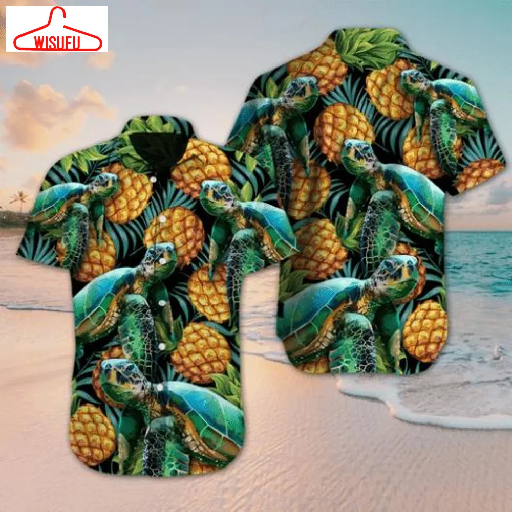 Turtle Pineapple Hawaiian Shirt - For Men & Women - New Winter Fashion Shirt Gift For Family, New Fashion Gifts