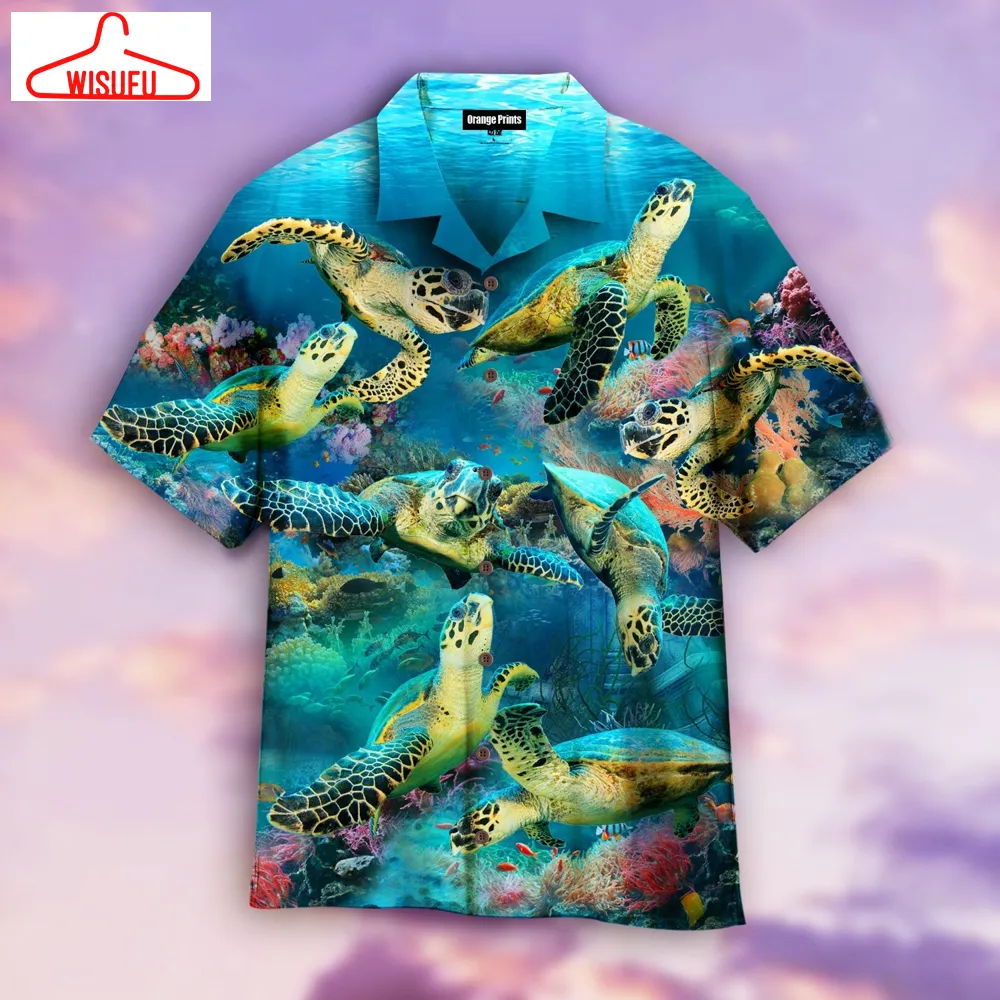 Turtle Under The Sea Hawaiian Shirt