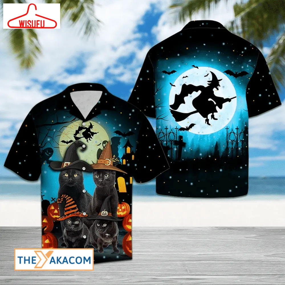 Twinkle Twinkle Black Cat Family Halloween Hawaiian Shirt, New Fashion Gifts