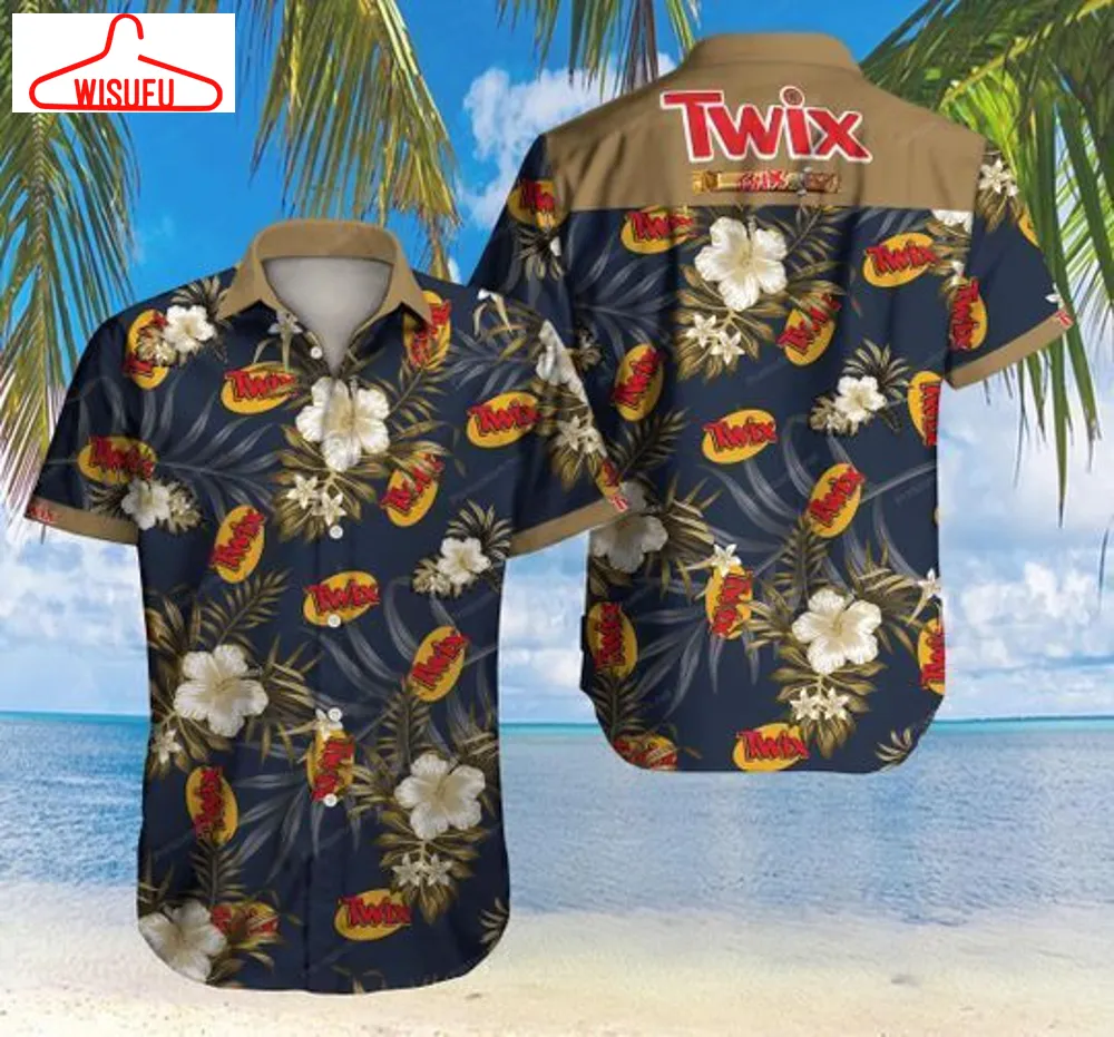 Twix Hawaii Graphic Print Short Sleeve Hawaiian Casual Shirt Size S - 5xl, New Fashion, Best Gift Ideas, New Fashion Gifts