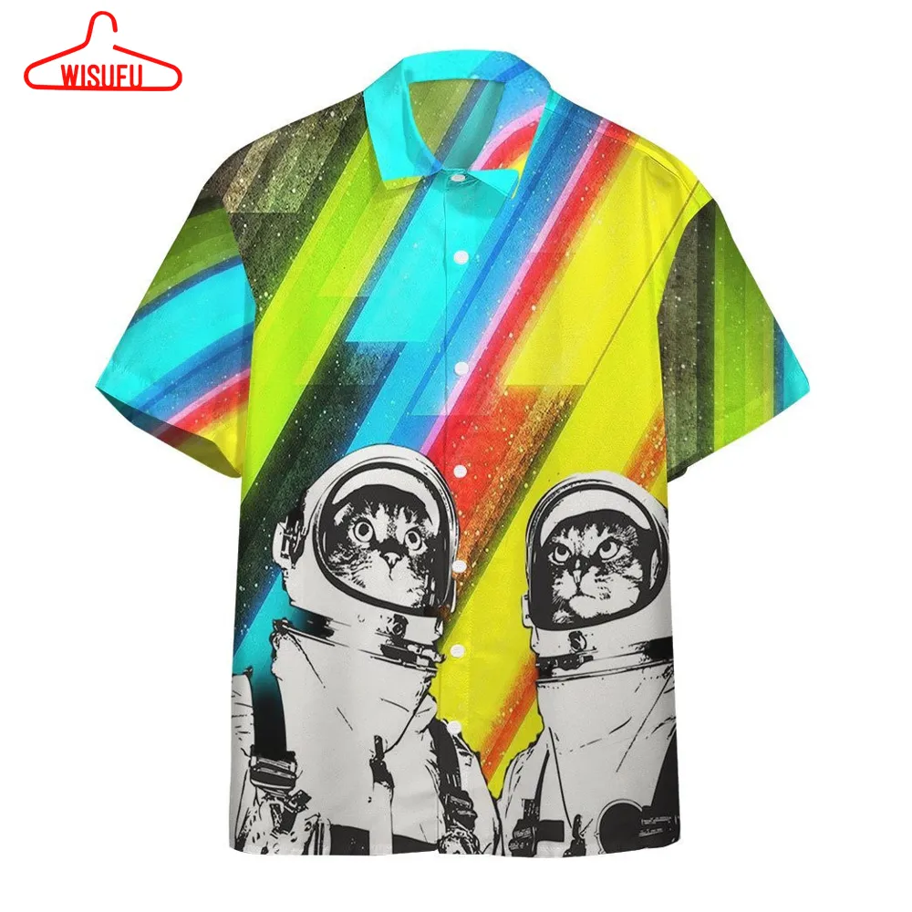 Two Spacecats Hawaiian Shirt