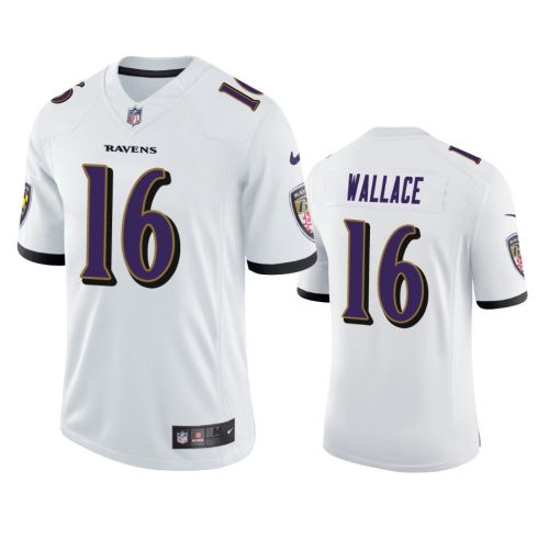 Tylan Wallace 16 Baltimore Ravens White Vapor Jersey