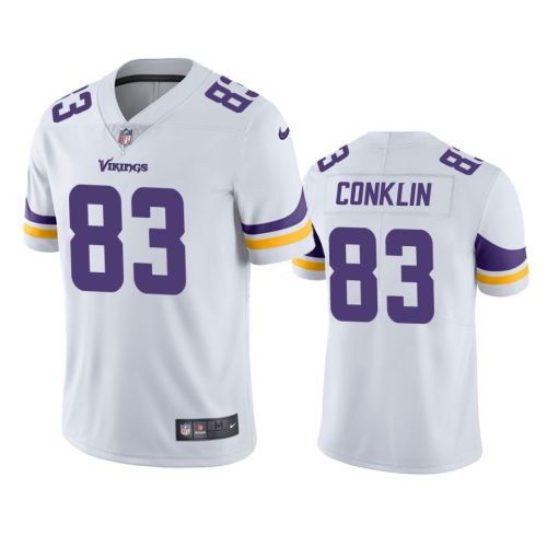 Tyler Conklin 83 Minnesota Vikings White Vapor Jersey