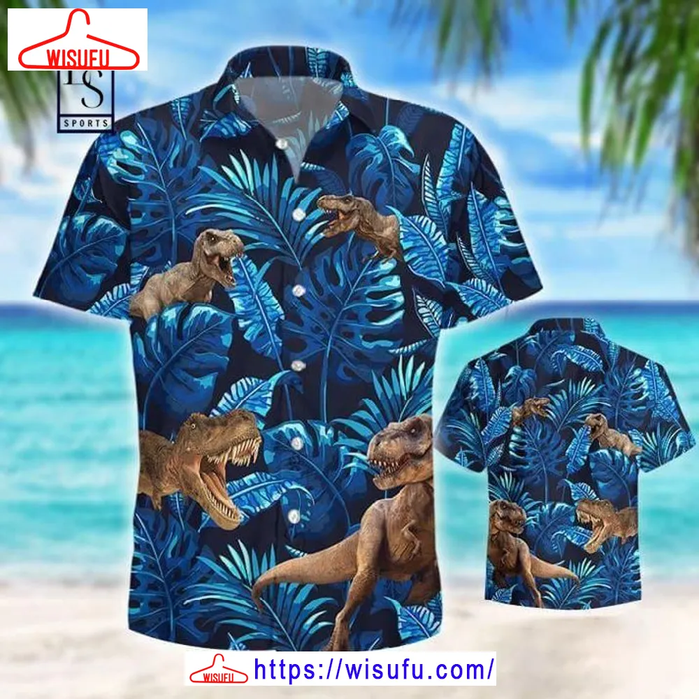 Tyrannosaurus Rex Tropical Hawaiian Shirt, New Fashion Gifts