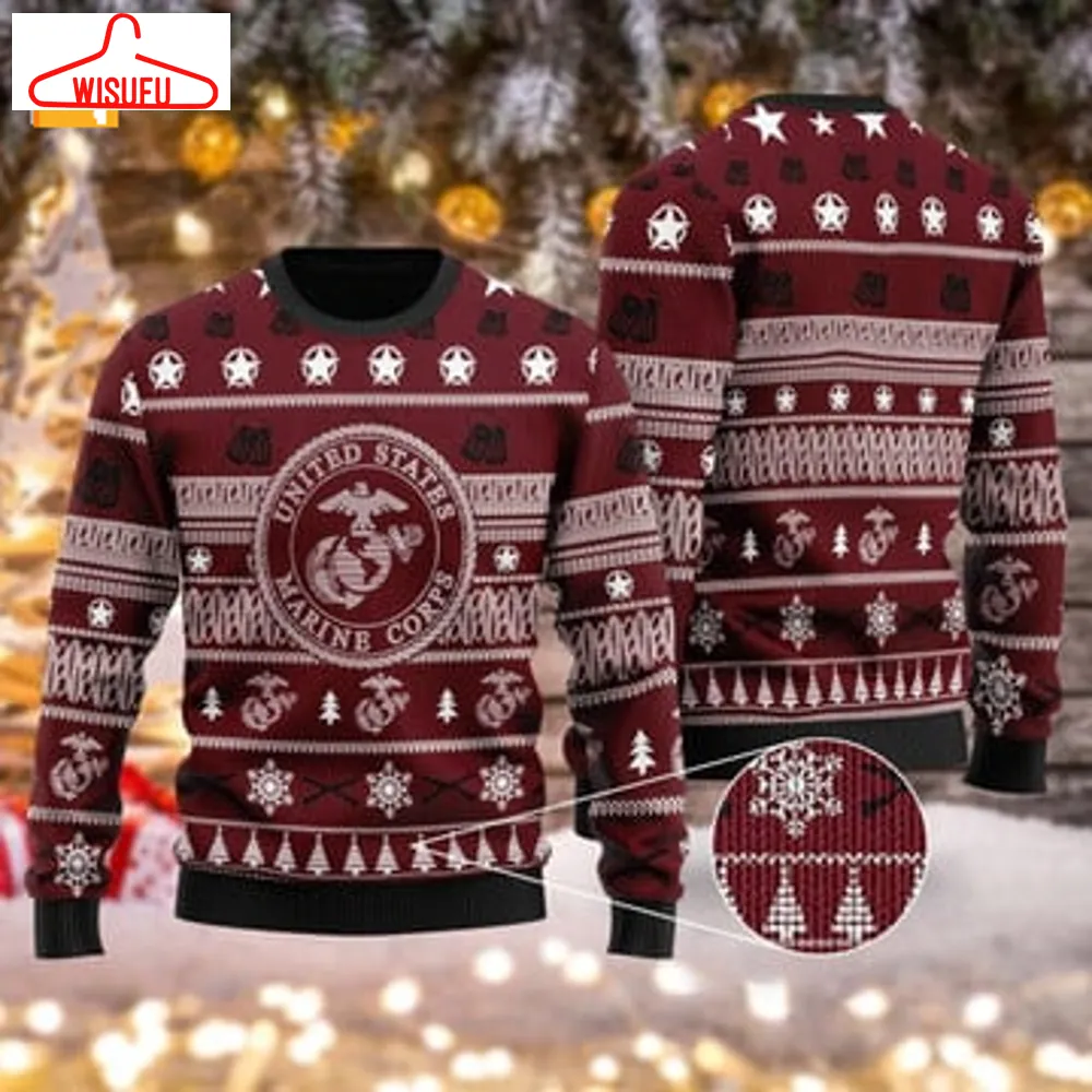 U.s Marine Corps Ugly Christmas Sweater