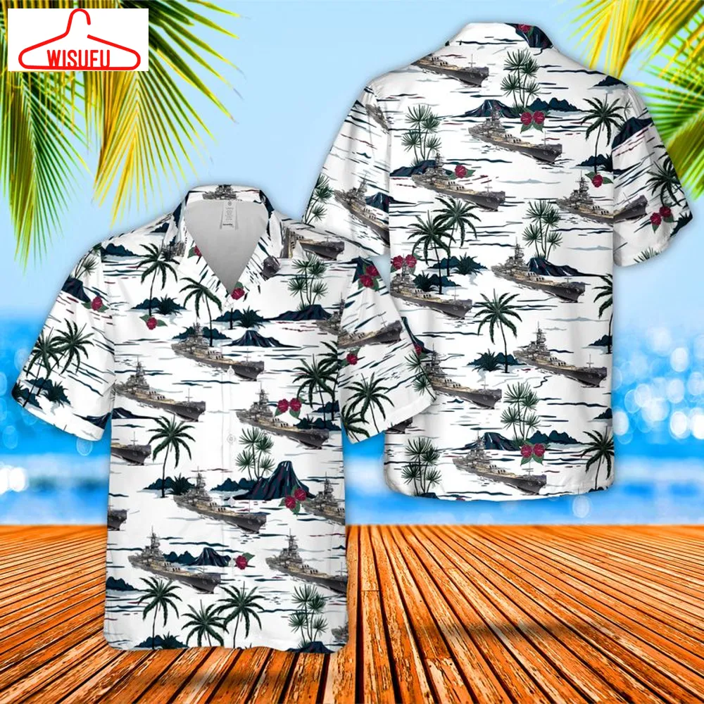 U.s. Navy Uss Missouri (bb-63) Hawaiian Shirt, New Fashion Gifts