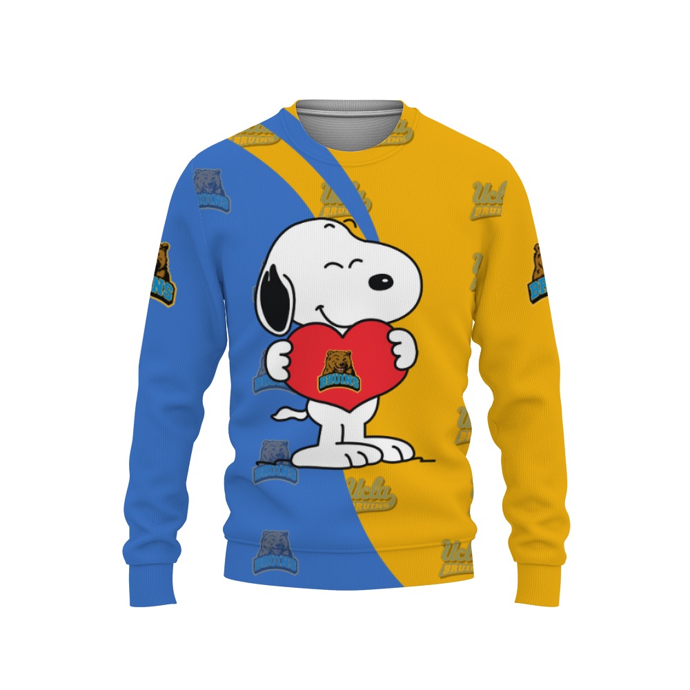 UCLA Bruins Snoopy Cute Heart American Sports Team Sweatshirt-3D Sweatshirt