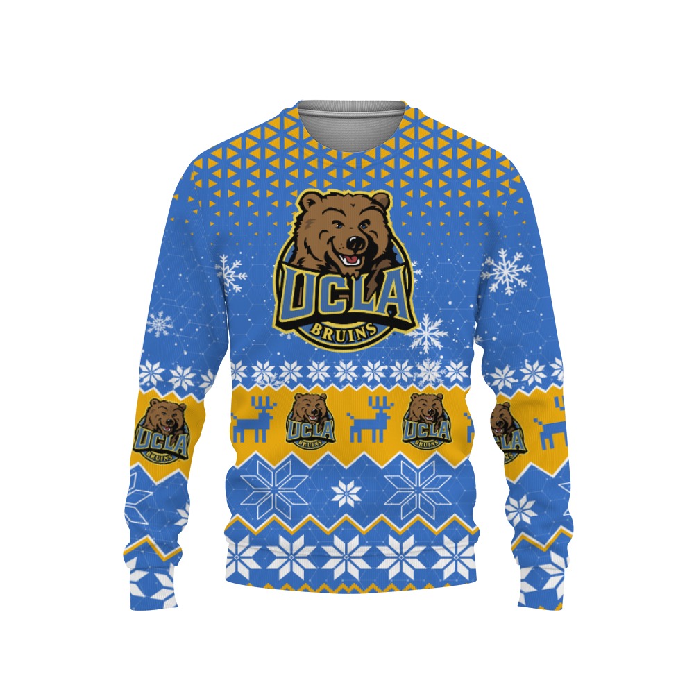 UCLA Bruins Sports Football American Ugly Christmas Sweater New Trends For Fans Club Gifts Unisex, Hoodie, Sweatshirt-3D Sweatshirt