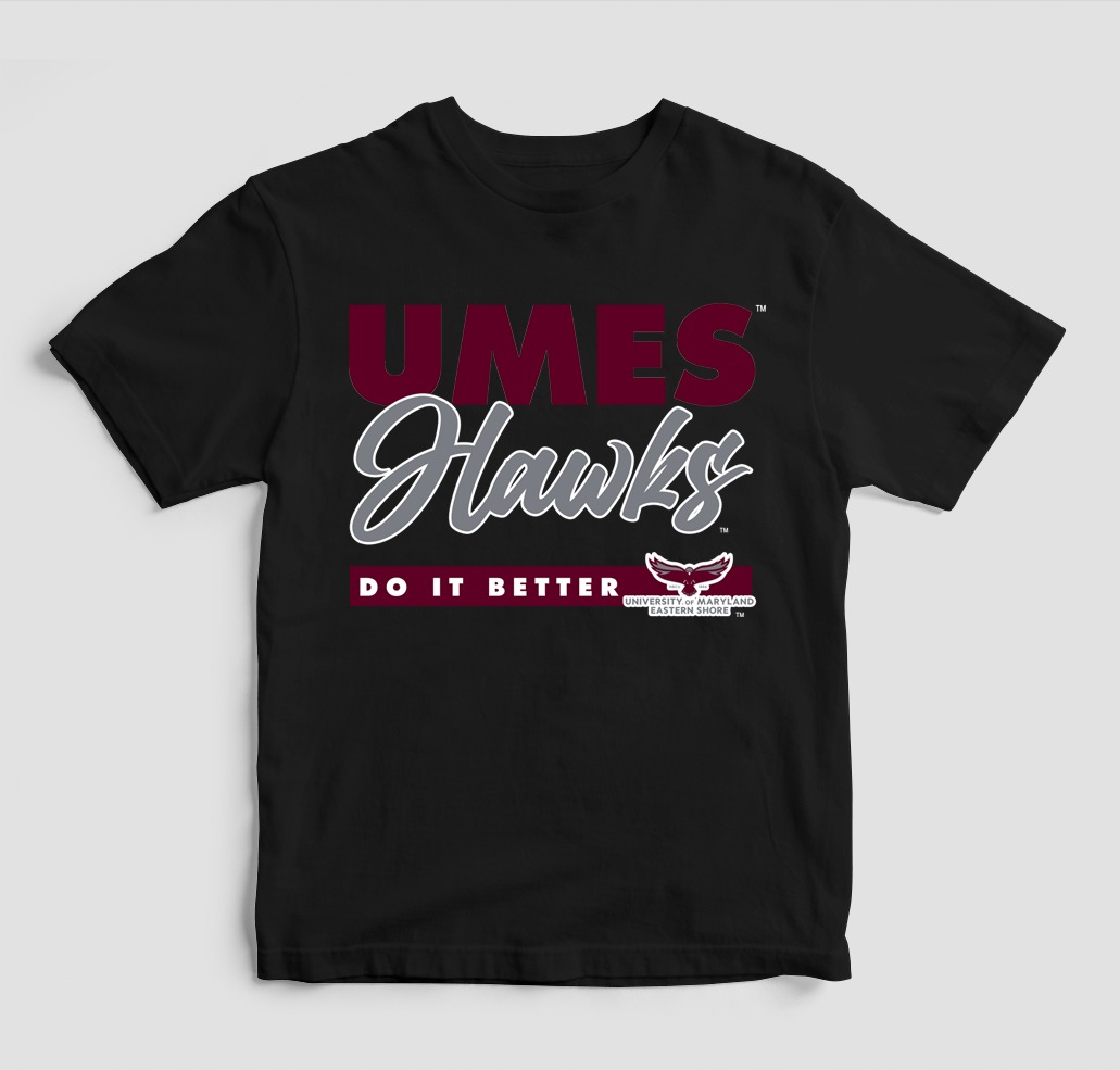 UMES DOES IT BETTER T-SHIRT BLACK COLOR