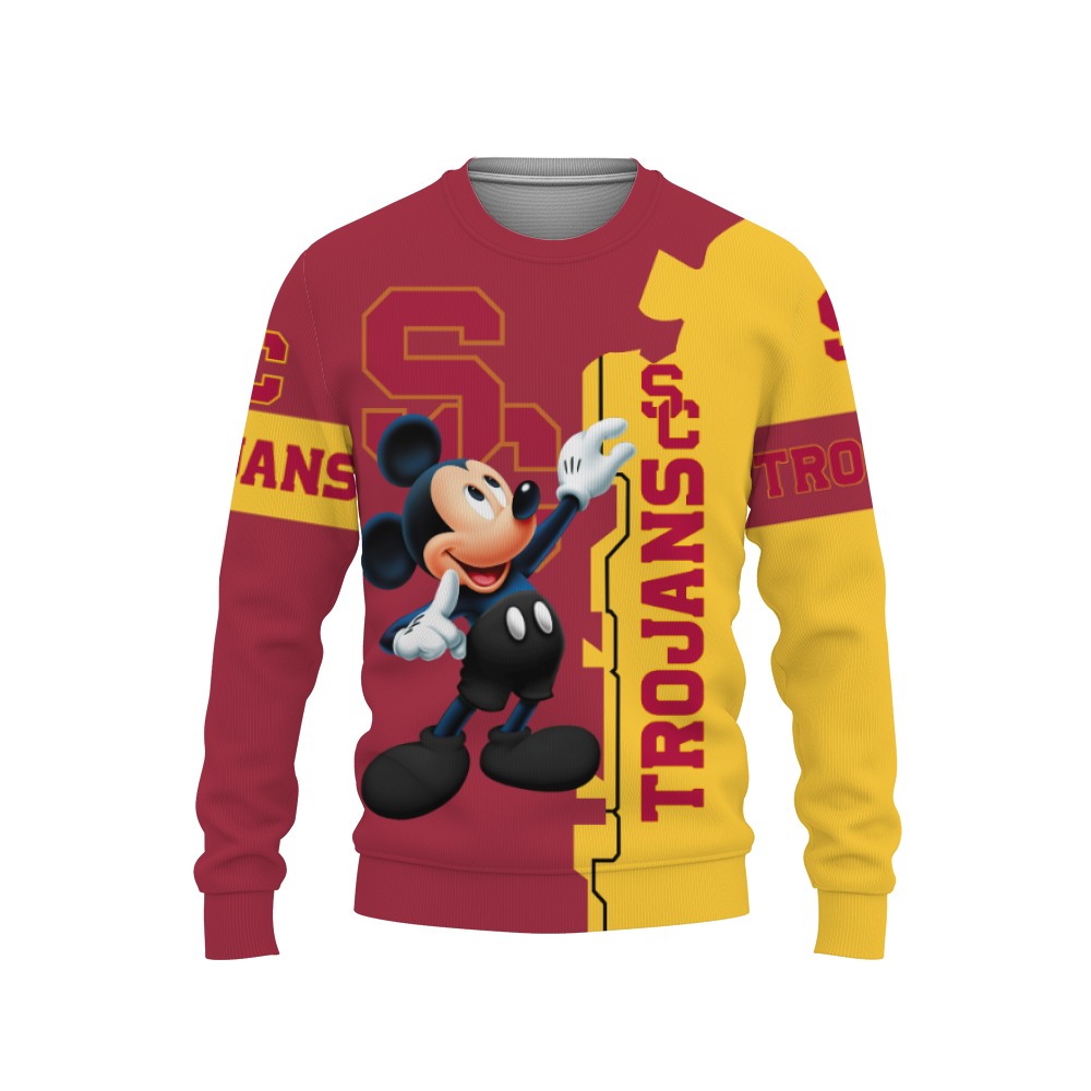 USC Trojans Mickey Mouse Champions Football-3D Sweatshirt