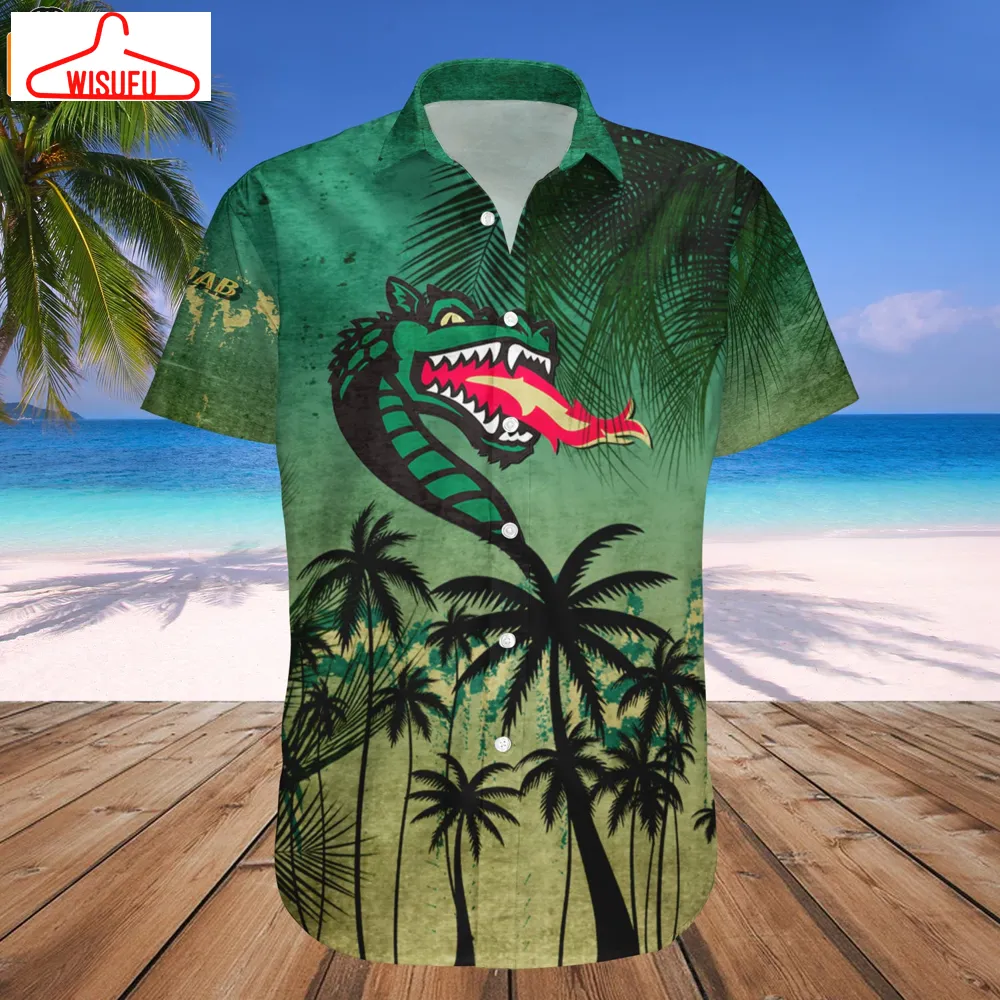 Uab Blazers Coconut Tree Tropical Grunge Hawaiian Shirt, New Fashion Gifts