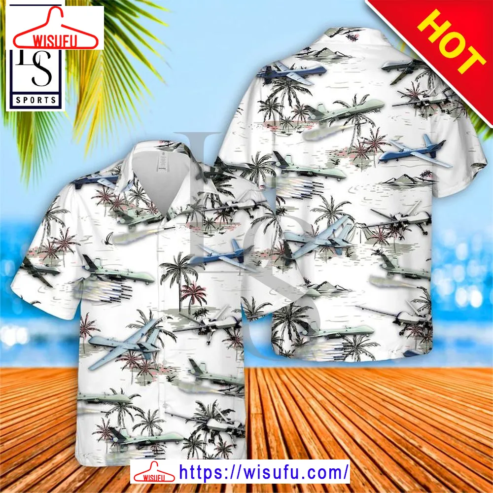 Uav General Atomics Mq-9 Reaper Hawaiian Shirt, New Fashion Gifts