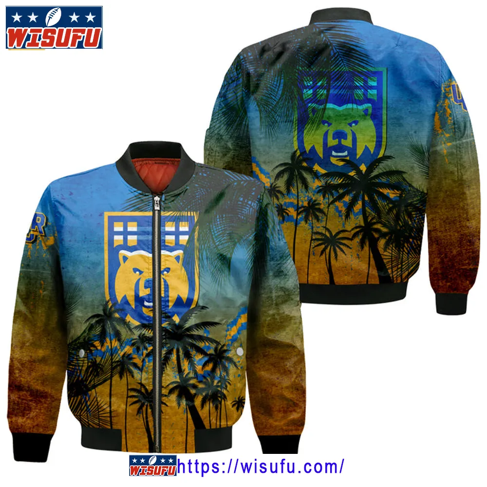 Uc Riverside Highlanders Coconut Tree Tropical Grunge Bomber Jacket