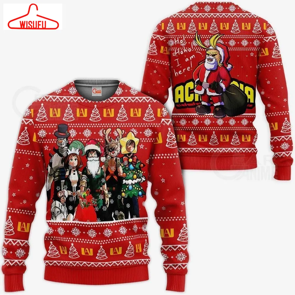 Ugly Christmas Sweater Santa Xmas Gift Va09, Anime Ugly Christmas Sweater Gift For Family