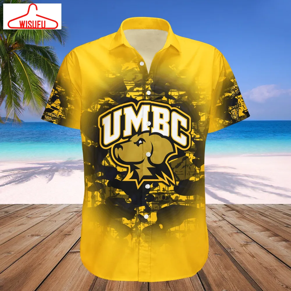 Umbc Retrievers Camouflage Vintage Hawaiian Shirt, New Fashion Gifts