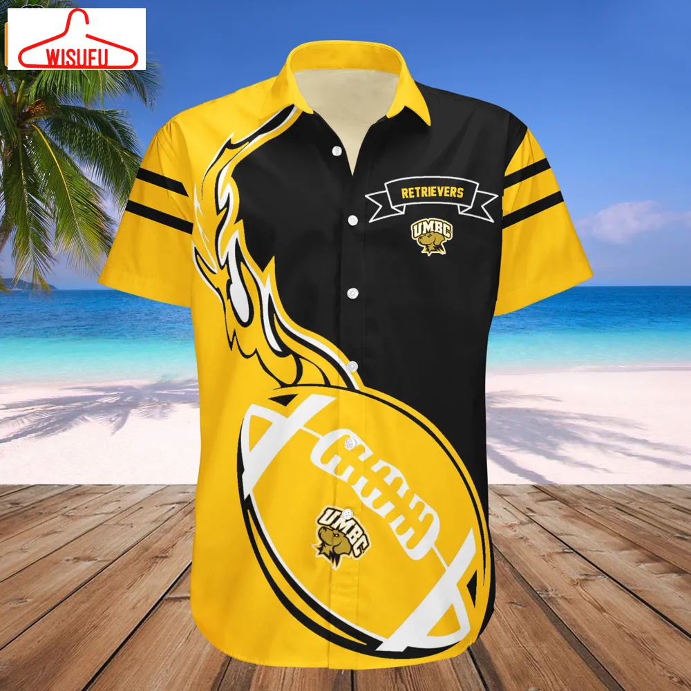 Umbc Retrievers Flame Ball Hawaiian Shirt, New Fashion Gifts