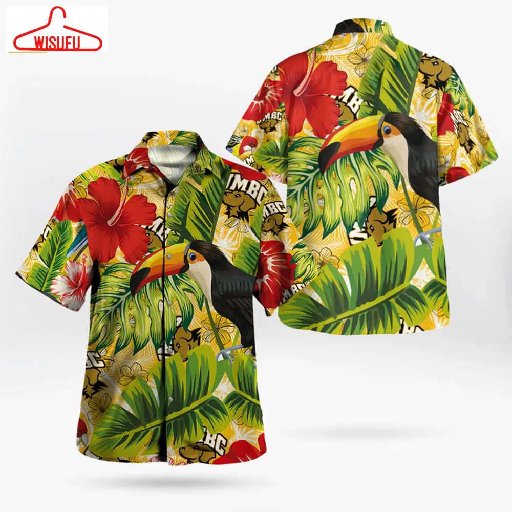 Umbc Retrievers Parrot Pattern Tropical Garden Hawaii Shirt, New Fashion Gifts