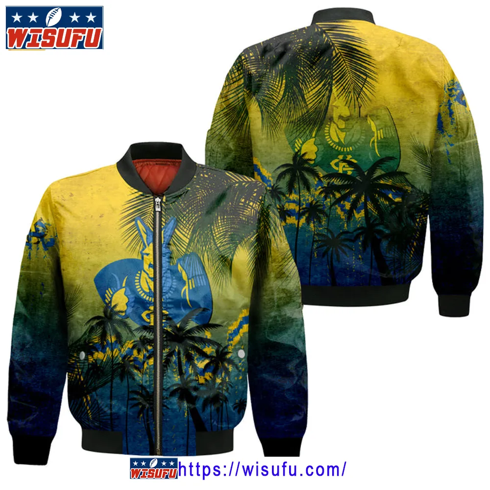 Umkc Kangaroos Coconut Tree Tropical Grunge Bomber Jacket