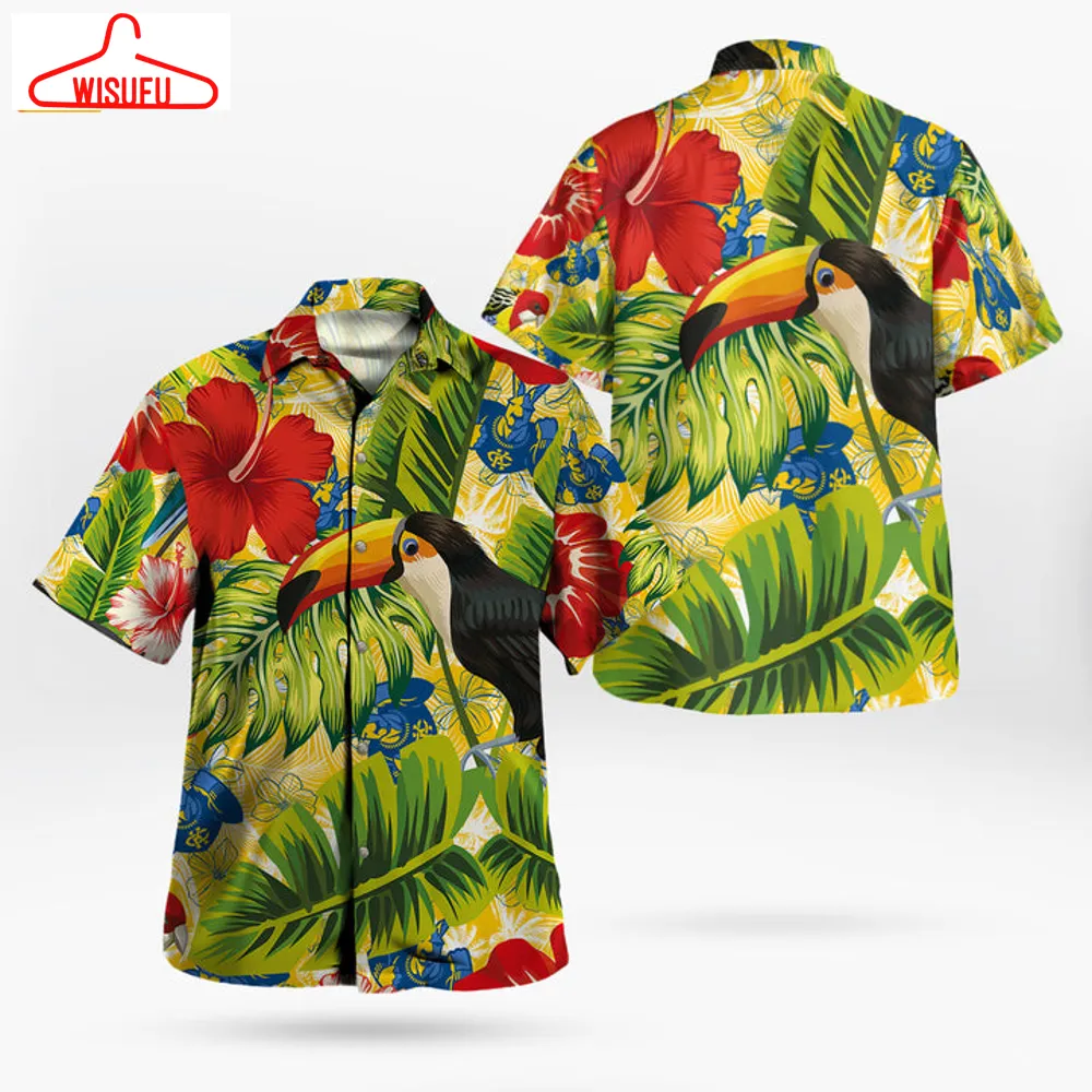 Umkc Kangaroos Parrot Pattern Tropical Garden Hawaii Shirt, New Fashion Gifts