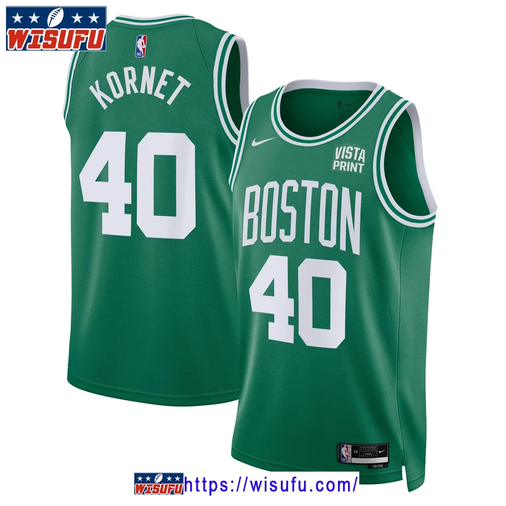 Unis-ex Luke Kornet Kelly Green Boston Celtics Swingman Badge Player Jersey