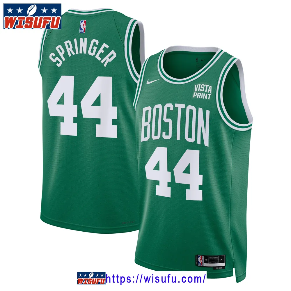 Unisex Jaden Springer Kelly Green Boston Celtics Swingman Badge Player Jersey