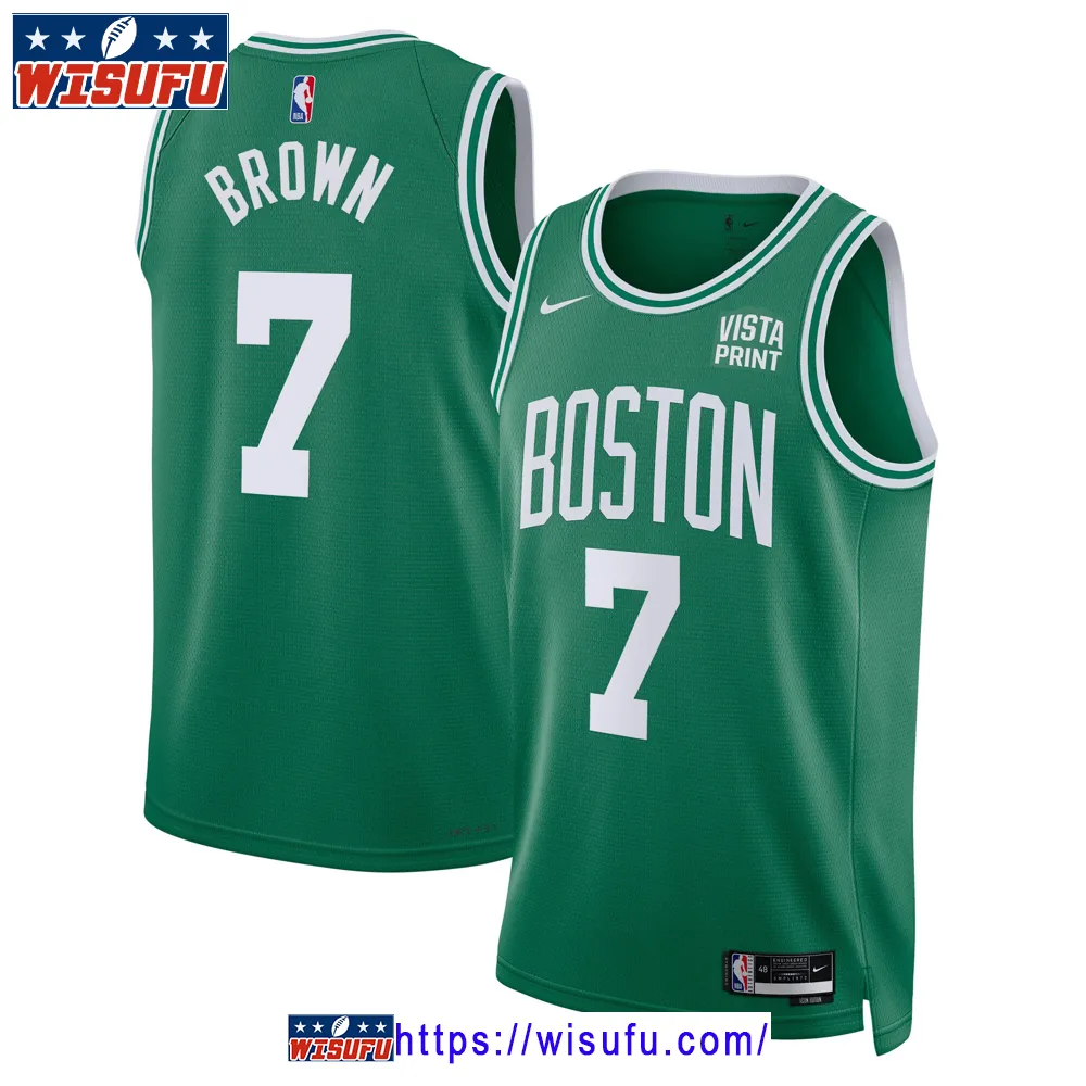 Unisex Jaylen Brown Kelly Green Boston Celtics Swingman Badge Player Jersey